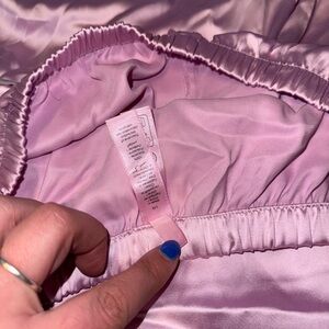 SKIMS Light Pink Satin Pajama Set